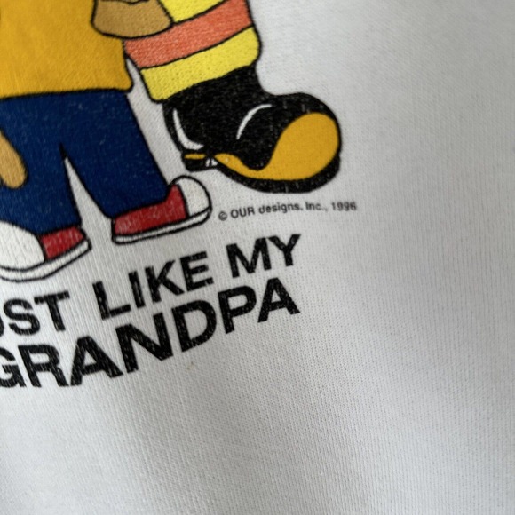Im Gonna Be a Firefighter Just Like My Grandpa Kids Youth S Pullover Sweater VTG - Picture 3 of 14